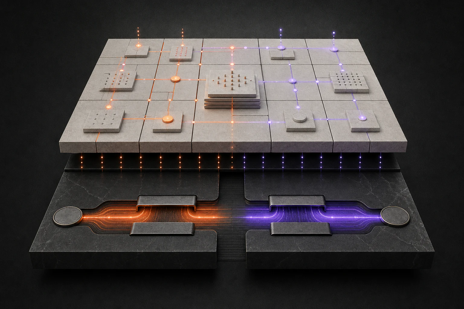 Structured data and transport layers shown as complementary architectural strata