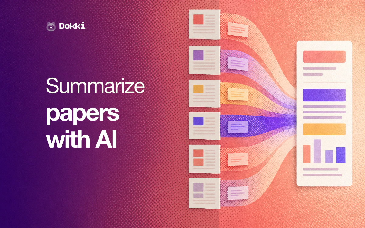 Research paper evidence streams converging into an AI summary