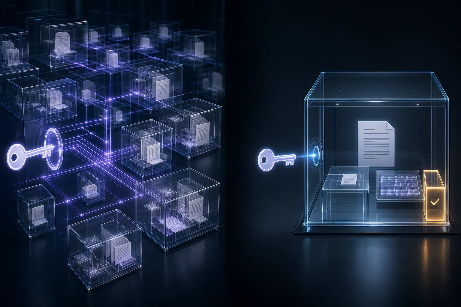 Permission boundaries separating agent identity, workspace scope, write access, and publication
