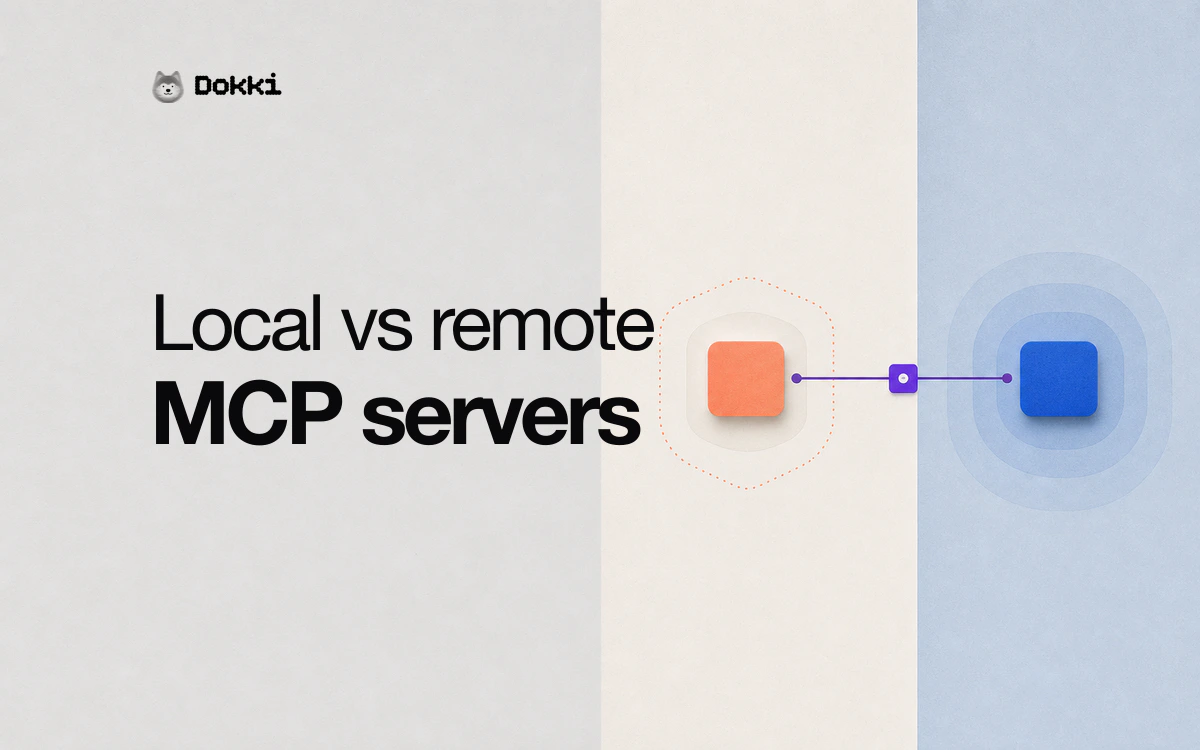 Local and remote MCP nodes connected through a controlled transport